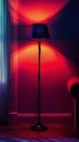 A lamp on a floor photo