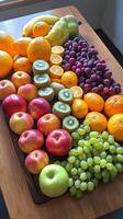 A table with a bunch of fruit on it photo