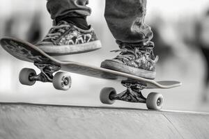 A person on a skateboard doing a trick photo