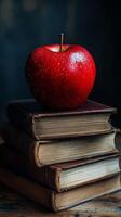 A stack of books photo