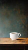A coffee cup on a table photo