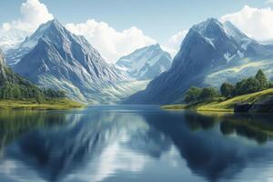 A beautiful mountain landscape photo