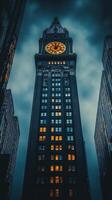 A tall building with a clock on it photo
