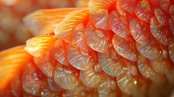 A close up of a fish's tail photo