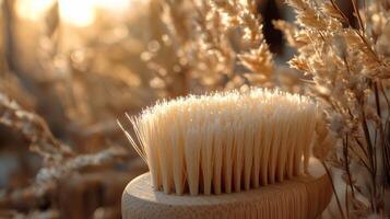 A toothbrush in the middle of a field of grass photo