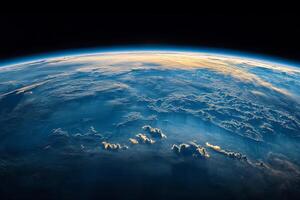 Earth from space, taken from the space station photo