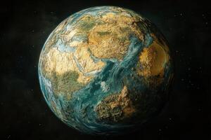 The earth is shown in this image photo