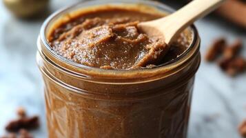 Pumpkin spice butter in a jar photo