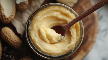 Peanut butter in a jar photo