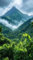 Mountain range in costa rica photo
