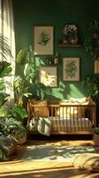 Cozy nursery filled with plants and natural light on a sunny day photo