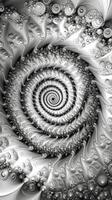 A spiral design in black and white photo