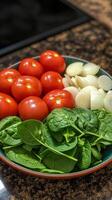 A plate of vegetables photo
