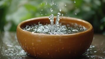 Water in a bowl photo