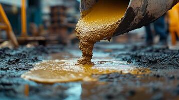 A person pouring yellow liquid into a bucket photo