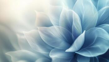 Soft blue flower petals create an ethereal atmosphere in a serene setting photo