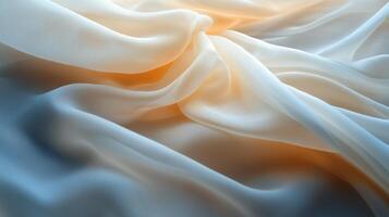 A close up of a white and blue fabric photo