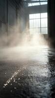 Steam coming out of a large industrial building photo