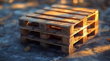 A small wooden crate sitting on the ground photo