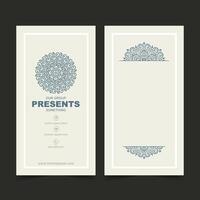 mandala ornament pattern business card design vector