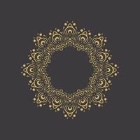 Flat decorative circle lines border background. vector