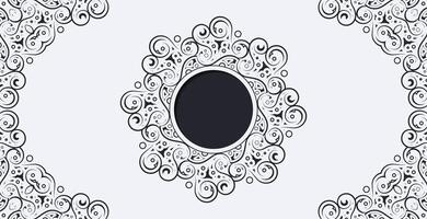 Decorative circle ornamental background design template. vector