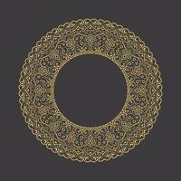 Flat decorative circle lines border background design template vector