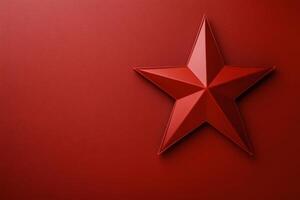 A red star on a red background photo
