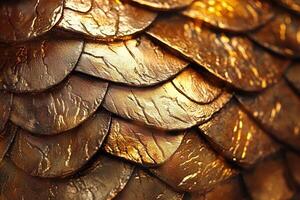Golden scales create a textured and dimensional reptilian armor photo