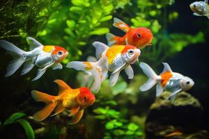 Goldfish in aquarium photo