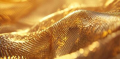 Textured gold fabric catches and reflects light beautifully photo