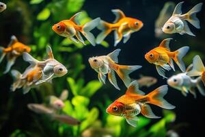Goldfish in aquarium photo