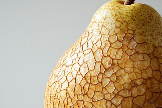 A pear with a crack on the outside photo