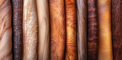 Different wood veneers are seen in a variety of colors photo