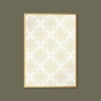cover of elegant pattern motif in gold color design template vector