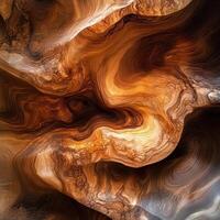 Abstract flowing forms in warm shades of brown and amber photo