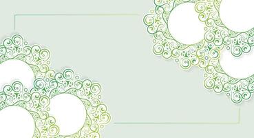 Elegant Green circle border pattern background vector