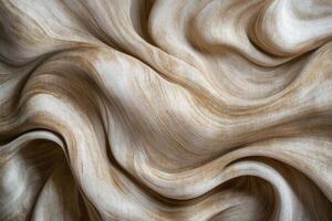 Abstract flowing fabric with light and dark brown waves photo