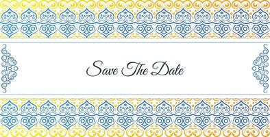 Colorful invitation background style ornamental pattern design vector