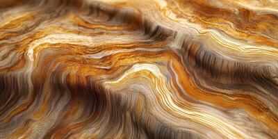 Abstract undulating landscape with earthy brown and gold tones photo