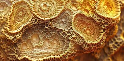 Close up of coral with intricate patterns and formations photo