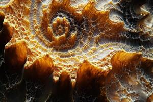 Abstract fractal structure displays a complex spiral and layered form photo