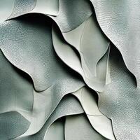Abstract silver composition featuring layered textured surfaces and smooth forms photo