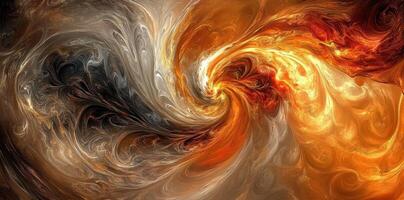 An abstract swirl of colors suggesting fire and ice photo