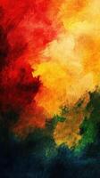 Abstract painting showcases blending of warm and cool colors photo