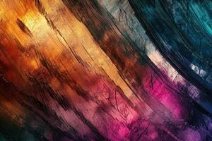 Abstract colorful diagonal bands create an intriguing textured background photo