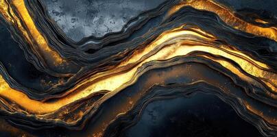 Abstract layered pattern with gold and dark gradient effect photo