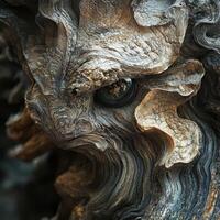 Close up of weathered bark resembling a dragon s eye photo