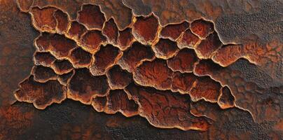 Abstract texture displaying layered sections in shades of brown photo