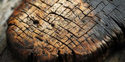 An overhead close up shot of a textured tree trunk photo